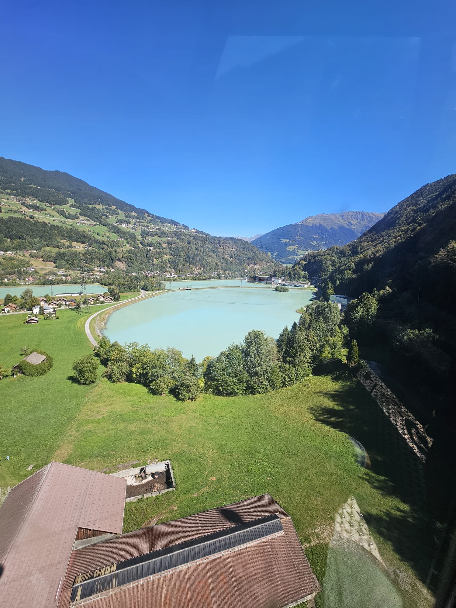 Blick aus der Gondel über das Montafon