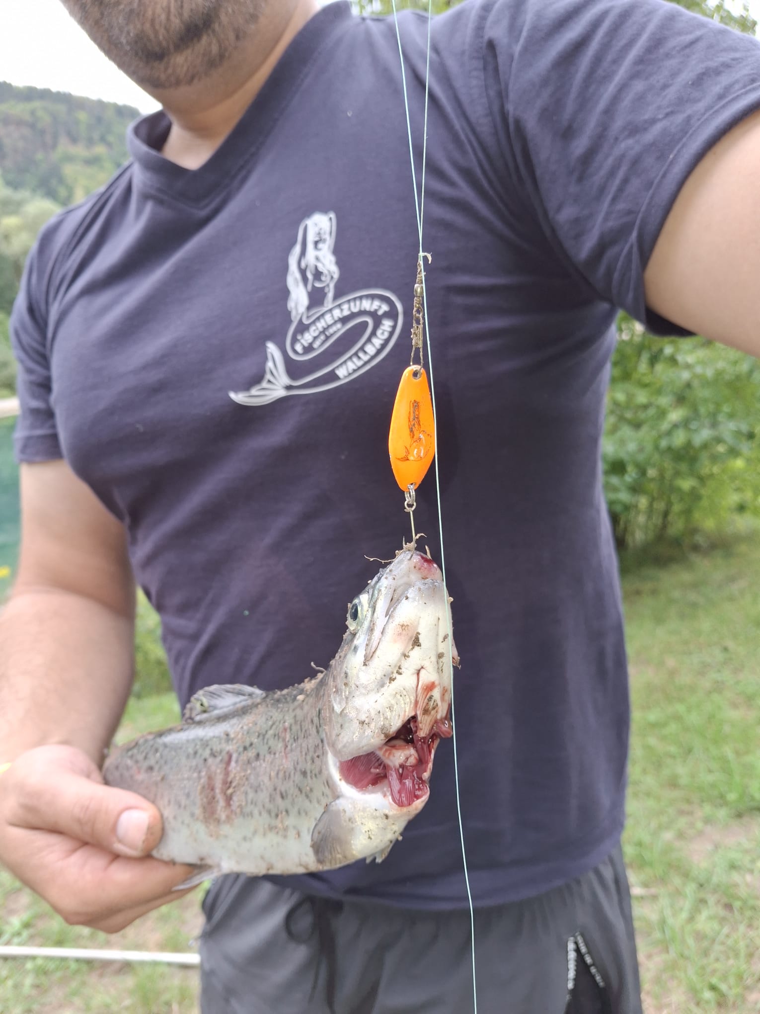 Den Fisch am Haken